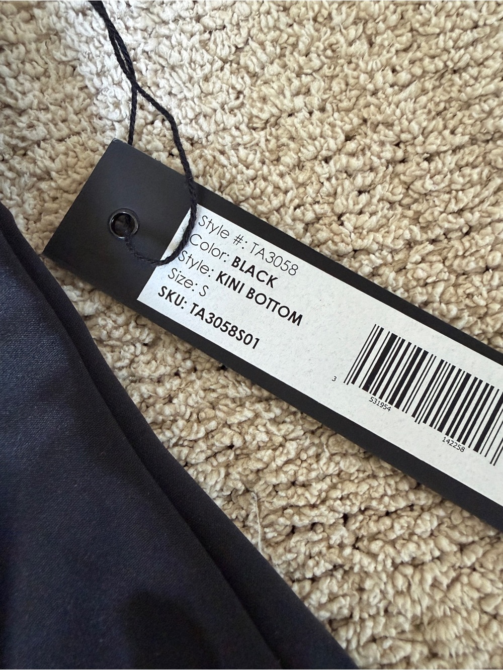 TA3 Black Kini Bottoms size small high waisted snatched Shapeware bikini bottom - Picture 5 of 8